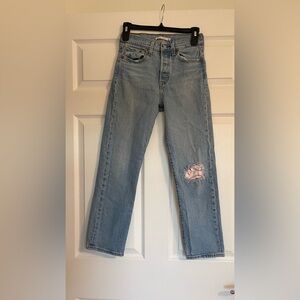 Classic Levi’s Premium Wedgie Straight Leg W/Patch Light BlueWomen's Jeans